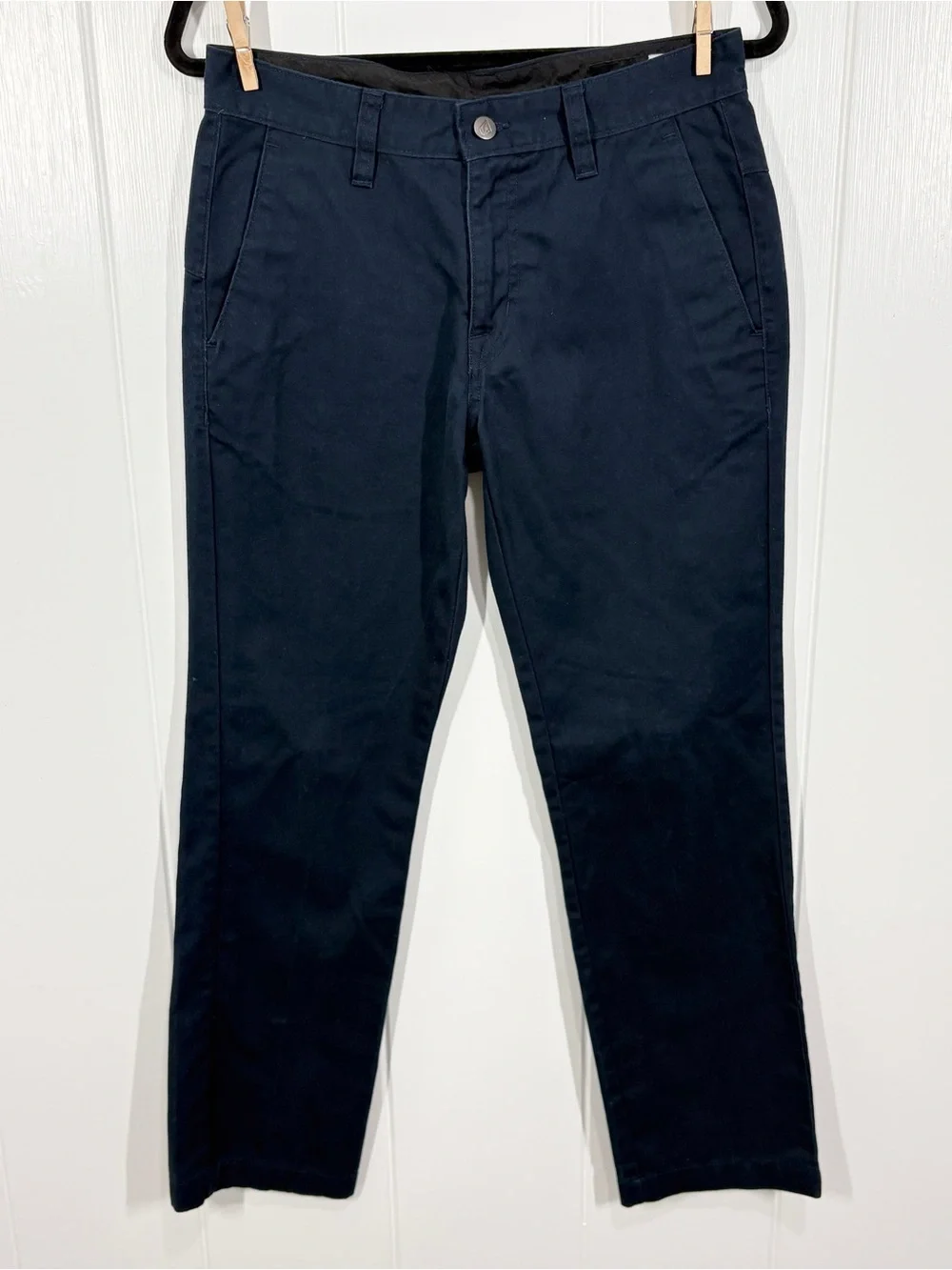 Volcom Mens Chino Pants Size 29 Navy Blue Tapered